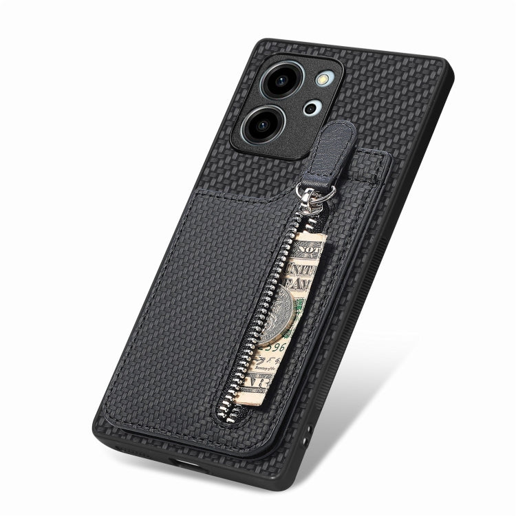 Custodia per telefono con cerniera verticale in fibra di carbonio, For Honor 80 SE, For Honor 80, For Honor 80 Pro