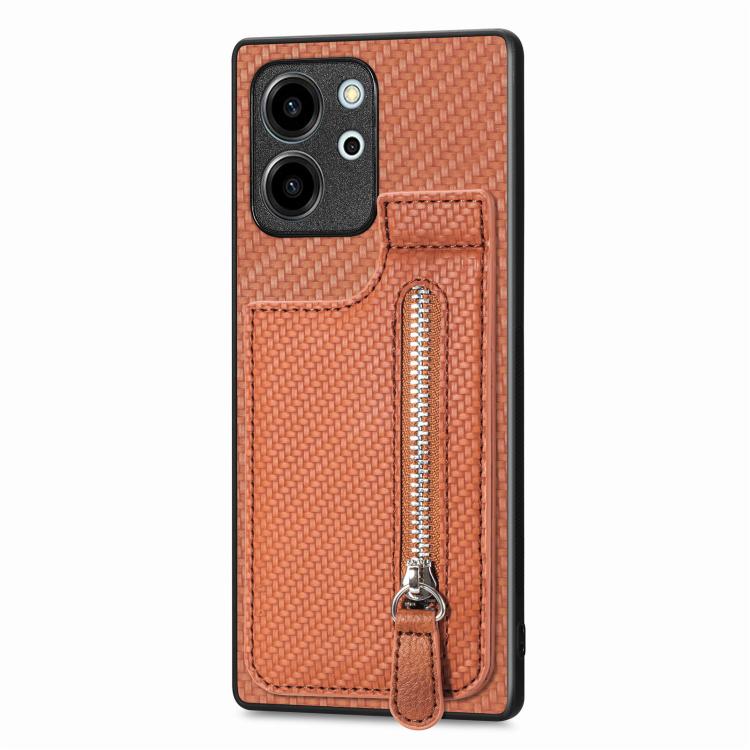 Custodia per telefono con cerniera verticale in fibra di carbonio, For Honor 80 SE, For Honor 80, For Honor 80 Pro
