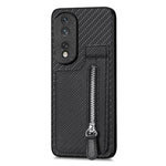 Custodia per telefono con cerniera verticale in fibra di carbonio, For Honor 80 SE, For Honor 80, For Honor 80 Pro