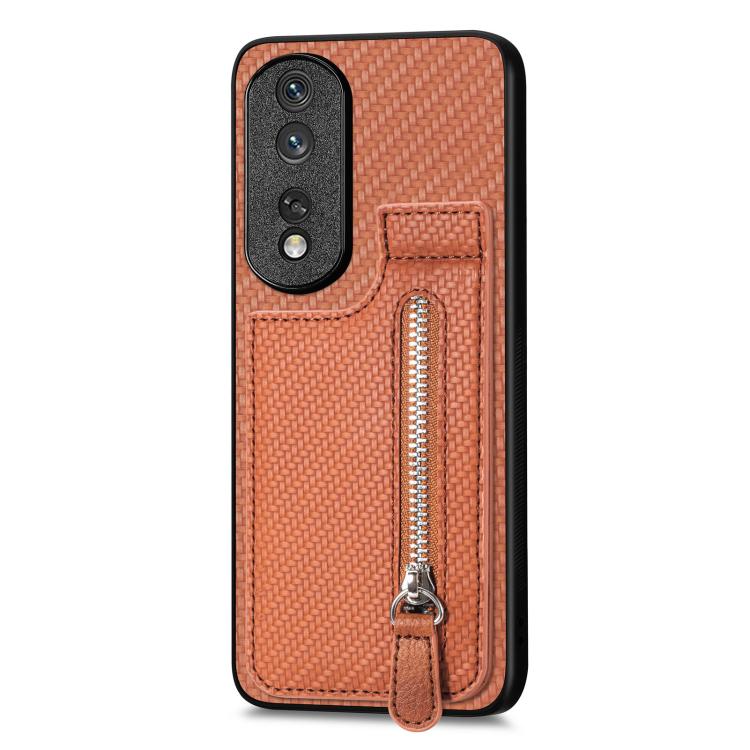 Custodia per telefono con cerniera verticale in fibra di carbonio, For Honor 80 SE, For Honor 80, For Honor 80 Pro