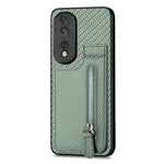 Custodia per telefono con cerniera verticale in fibra di carbonio, For Honor 80 SE, For Honor 80, For Honor 80 Pro