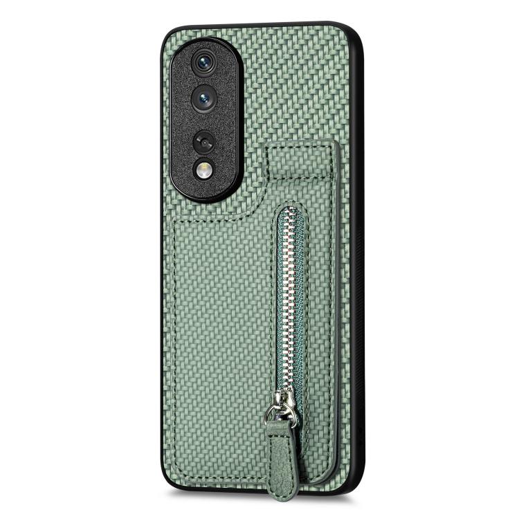 Custodia per telefono con cerniera verticale in fibra di carbonio, For Honor 80 SE, For Honor 80, For Honor 80 Pro