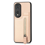Custodia per telefono con cerniera verticale in fibra di carbonio, For Honor 80 SE, For Honor 80, For Honor 80 Pro