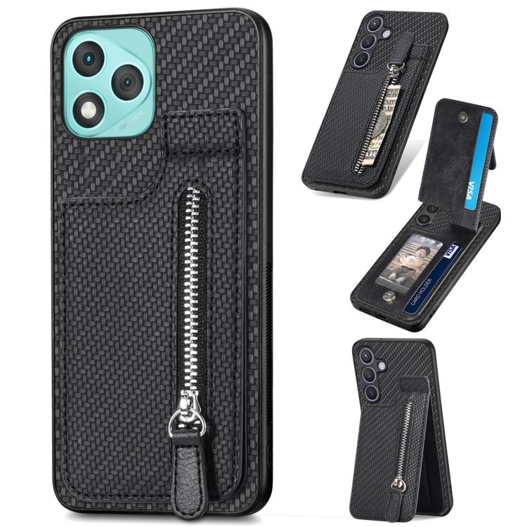 Custodia per telefono con cerniera verticale in fibra di carbonio, For Honor Win Turbo 5G, For Honor 400 Pro Global, For Honor 400 Lite Global, For Honor 400 Global