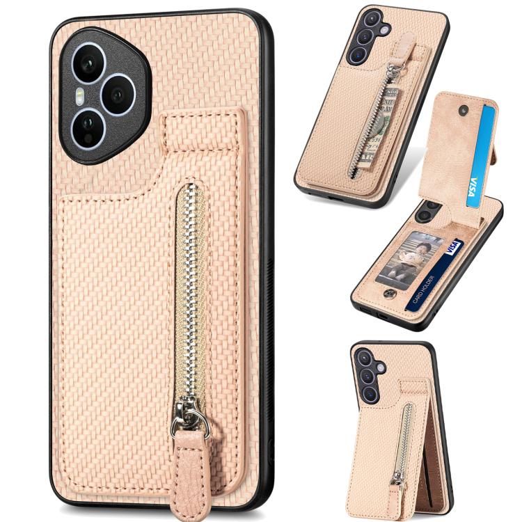 Custodia per telefono con cerniera verticale in fibra di carbonio, For Honor Win Turbo 5G, For Honor 400 Pro Global, For Honor 400 Lite Global, For Honor 400 Global