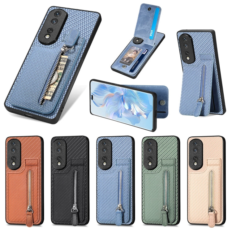 Custodia per telefono con cerniera verticale in fibra di carbonio, For Honor Win Turbo 5G, For Honor 400 Pro Global, For Honor 400 Lite Global, For Honor 400 Global