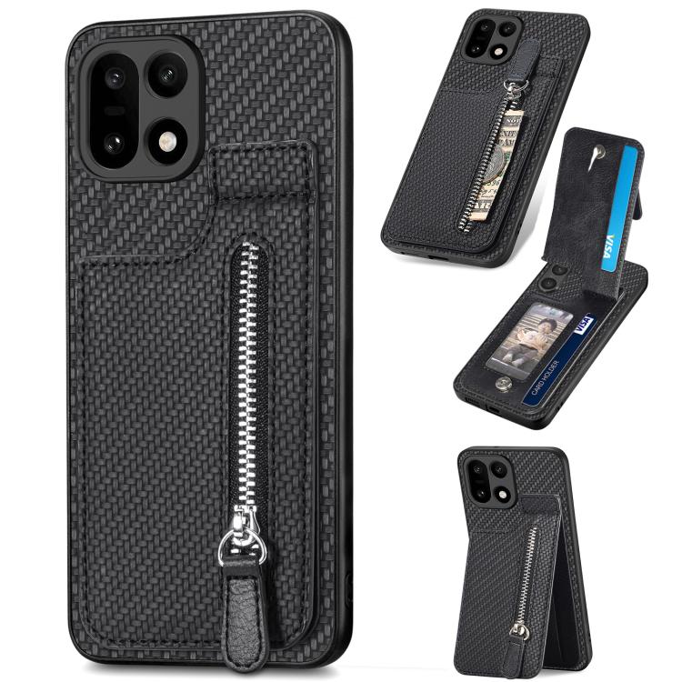 Custodia per telefono con cerniera verticale in fibra di carbonio, For OnePlus Ace 6 / 6T / 15R, For OnePlus 15, For Oneplus Nord CE 3 Lite, For OnePlus Nord CE 2 Lite