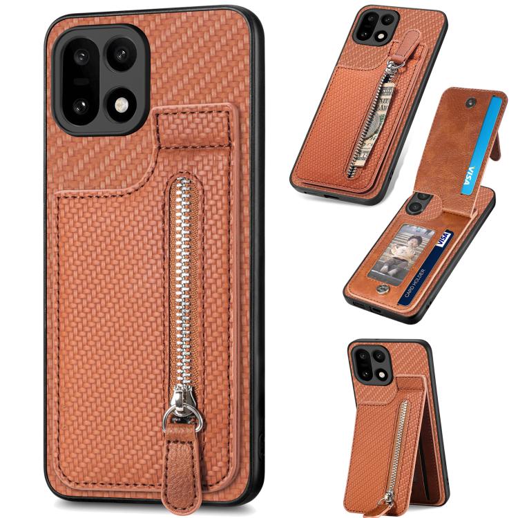 Custodia per telefono con cerniera verticale in fibra di carbonio, For OnePlus Ace 6 / 6T / 15R, For OnePlus 15, For Oneplus Nord CE 3 Lite, For OnePlus Nord CE 2 Lite