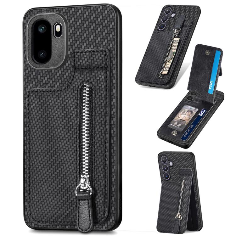 Custodia per telefono con cerniera verticale in fibra di carbonio, For OnePlus Ace 6 / 6T / 15R, For OnePlus 15, For Oneplus Nord CE 3 Lite, For OnePlus Nord CE 2 Lite