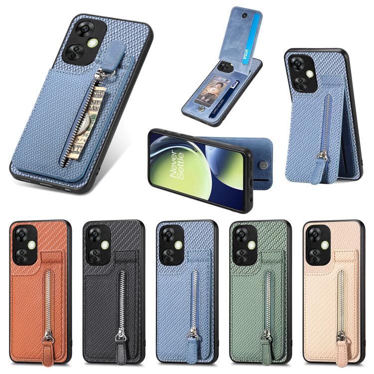 Custodia per telefono con cerniera verticale in fibra di carbonio, For OnePlus Ace 6 / 6T / 15R, For OnePlus 15, For Oneplus Nord CE 3 Lite, For OnePlus Nord CE 2 Lite