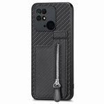Custodia portafoglio in fibra di carbonio per Redmi 10C