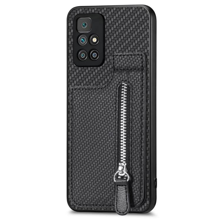 Custodia portafoglio in fibra di carbonio per Redmi 10C