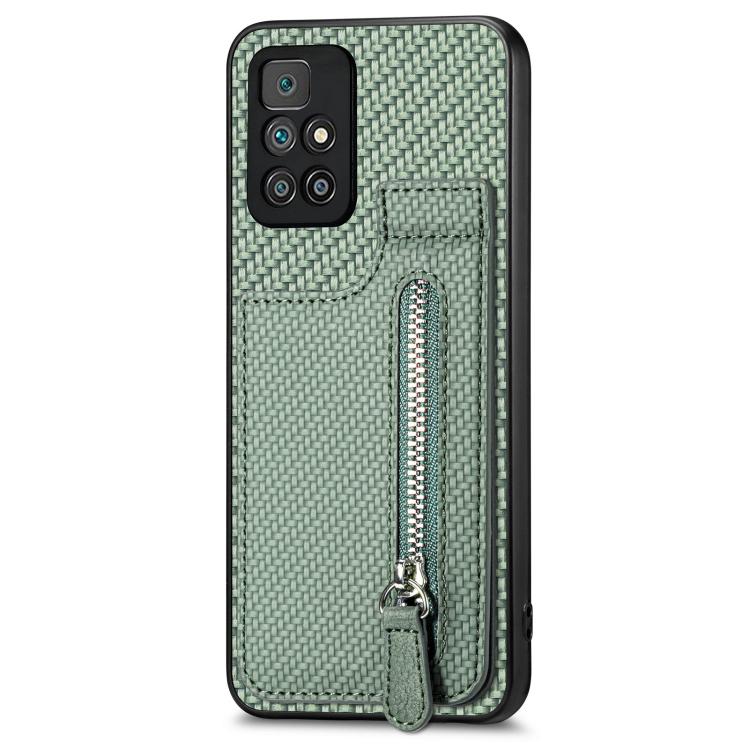Custodia portafoglio in fibra di carbonio per Redmi 10C