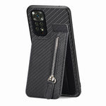 Custodia portafoglio in fibra di carbonio per Redmi 10C