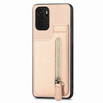 Custodia portafoglio in fibra di carbonio per Redmi 10C