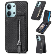 Custodia per telefono con cerniera verticale in fibra di carbonio, For Redmi 15C 5G / 4G Glodal 171mm, For Xiaomi 15T, For Redmi K80 Pro / Poco F7 Ultra, For Redmi K80 / Poco F7 Pro