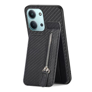 Custodia per telefono con cerniera verticale in fibra di carbonio, For Redmi 15C 5G / 4G Glodal 171mm, For Xiaomi 15T, For Redmi K80 Pro / Poco F7 Ultra, For Redmi K80 / Poco F7 Pro