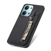 Custodia per telefono con cerniera verticale in fibra di carbonio, For Redmi 15C 5G / 4G Glodal 171mm, For Xiaomi 15T, For Redmi K80 Pro / Poco F7 Ultra, For Redmi K80 / Poco F7 Pro