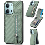 Custodia per telefono con cerniera verticale in fibra di carbonio, For Redmi 15C 5G / 4G Glodal 171mm, For Xiaomi 15T, For Redmi K80 Pro / Poco F7 Ultra, For Redmi K80 / Poco F7 Pro