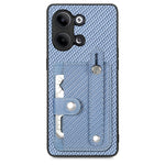 Cassa del telefono della copertura posteriore del raccoglitore della carta del cavalletto del braccialetto con il coltello dell'attrezzo, For OPPO Reno9, For OPPO Reno9 Pro+, For OPPO A17, For OPPO A57 4G