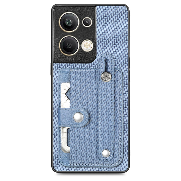 Cassa del telefono della copertura posteriore del raccoglitore della carta del cavalletto del braccialetto con il coltello dell'attrezzo, For OPPO Reno9, For OPPO Reno9 Pro+, For OPPO A17, For OPPO A57 4G