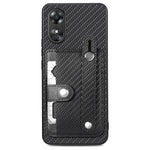Cassa del telefono della copertura posteriore del raccoglitore della carta del cavalletto del braccialetto con il coltello dell'attrezzo, For OPPO Reno9, For OPPO Reno9 Pro+, For OPPO A17, For OPPO A57 4G