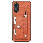 Cassa del telefono della copertura posteriore del raccoglitore della carta del cavalletto del braccialetto con il coltello dell'attrezzo, For OPPO Reno9, For OPPO Reno9 Pro+, For OPPO A17, For OPPO A57 4G