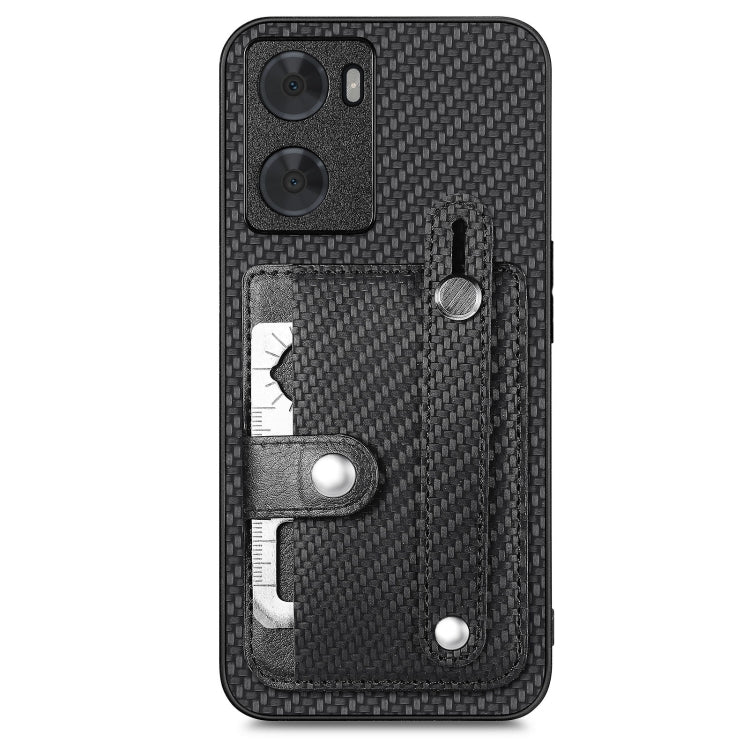 Cassa del telefono della copertura posteriore del raccoglitore della carta del cavalletto del braccialetto con il coltello dell'attrezzo, For OPPO Reno9, For OPPO Reno9 Pro+, For OPPO A17, For OPPO A57 4G
