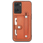 Cassa del telefono della copertura posteriore del raccoglitore della carta del cavalletto del braccialetto con il coltello dell'attrezzo, For OPPO Reno9, For OPPO Reno9 Pro+, For OPPO A17, For OPPO A57 4G
