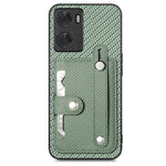 Cassa del telefono della copertura posteriore del raccoglitore della carta del cavalletto del braccialetto con il coltello dell'attrezzo, For OPPO Reno9, For OPPO Reno9 Pro+, For OPPO A17, For OPPO A57 4G