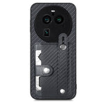 Cassa del telefono della copertura posteriore del raccoglitore della carta del cavalletto del braccialetto con il coltello dell'attrezzo, For OPPO Find X6 Pro, For OPPO Find X6