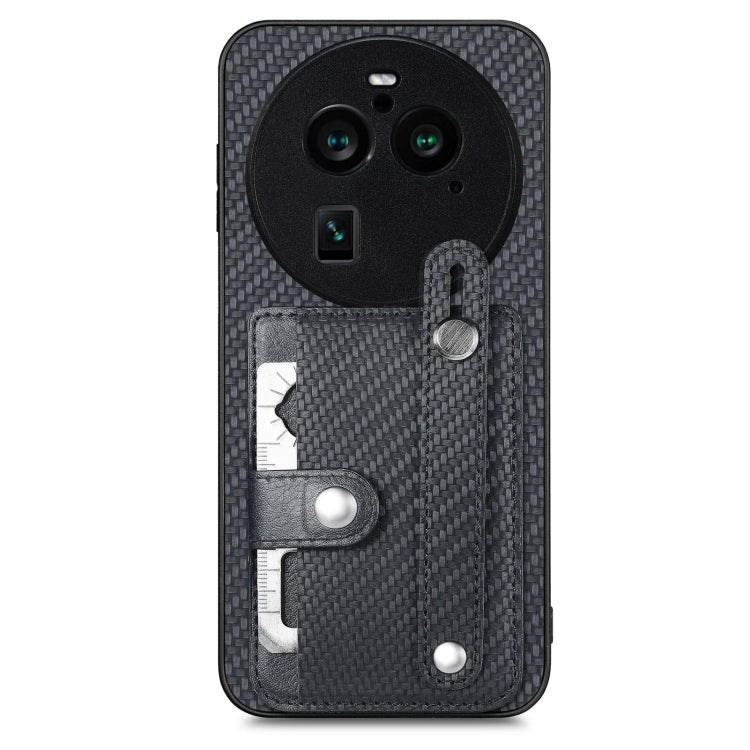 Cassa del telefono della copertura posteriore del raccoglitore della carta del cavalletto del braccialetto con il coltello dell'attrezzo, For OPPO Find X6 Pro, For OPPO Find X6