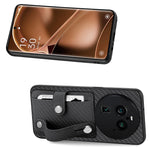 Cassa del telefono della copertura posteriore del raccoglitore della carta del cavalletto del braccialetto con il coltello dell'attrezzo, For OPPO Find X6 Pro, For OPPO Find X6