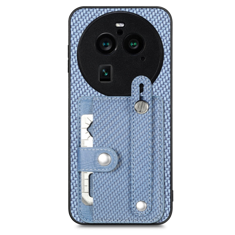 Cassa del telefono della copertura posteriore del raccoglitore della carta del cavalletto del braccialetto con il coltello dell'attrezzo, For OPPO Find X6 Pro, For OPPO Find X6