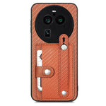 Cassa del telefono della copertura posteriore del raccoglitore della carta del cavalletto del braccialetto con il coltello dell'attrezzo, For OPPO Find X6 Pro, For OPPO Find X6