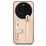 Cassa del telefono della copertura posteriore del raccoglitore della carta del cavalletto del braccialetto con il coltello dell'attrezzo, For OPPO Find X6 Pro, For OPPO Find X6