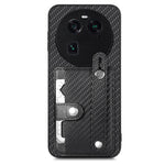 Cassa del telefono della copertura posteriore del raccoglitore della carta del cavalletto del braccialetto con il coltello dell'attrezzo, For OPPO Find X6 Pro, For OPPO Find X6