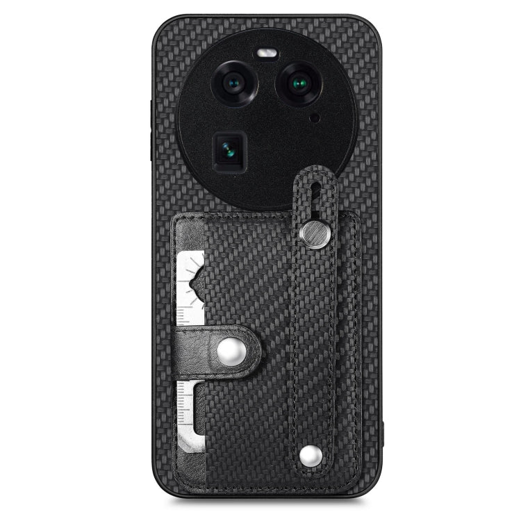 Cassa del telefono della copertura posteriore del raccoglitore della carta del cavalletto del braccialetto con il coltello dell'attrezzo, For OPPO Find X6 Pro, For OPPO Find X6