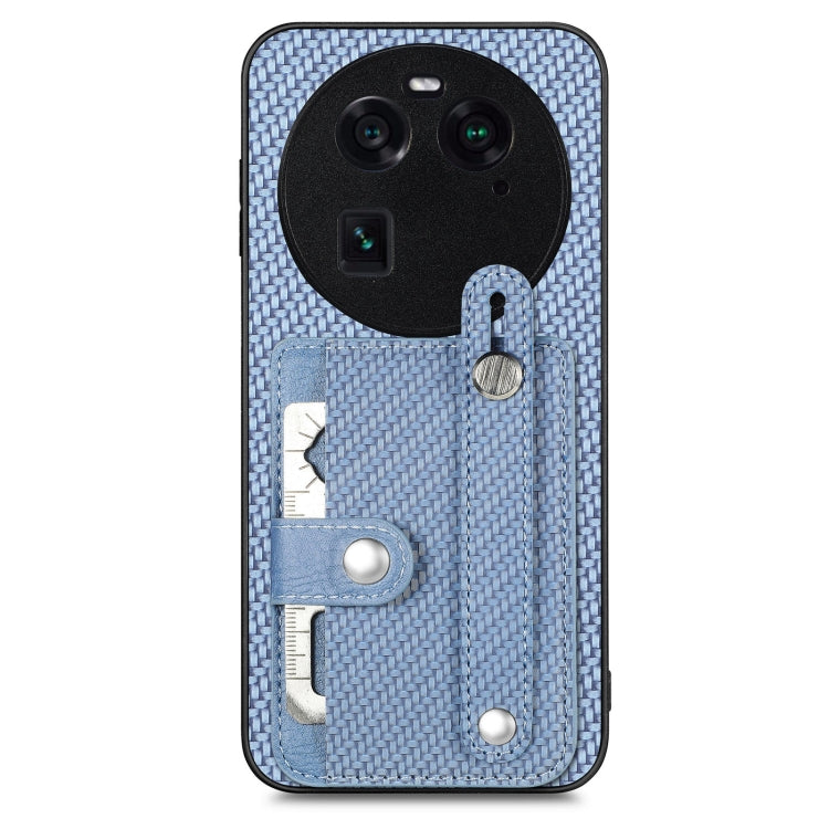 Cassa del telefono della copertura posteriore del raccoglitore della carta del cavalletto del braccialetto con il coltello dell'attrezzo, For OPPO Find X6 Pro, For OPPO Find X6
