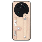 Cassa del telefono della copertura posteriore del raccoglitore della carta del cavalletto del braccialetto con il coltello dell'attrezzo, For OPPO Find X6 Pro, For OPPO Find X6
