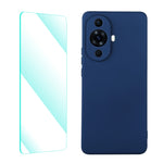 ENKAY Custodia per telefono in silicone liquido con pellicola in vetro temperato, For Huawei Nova 11