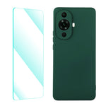 ENKAY Custodia per telefono in silicone liquido con pellicola in vetro temperato, For Huawei Nova 11
