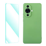 ENKAY Custodia per telefono in silicone liquido con pellicola in vetro temperato, For Huawei Nova 11