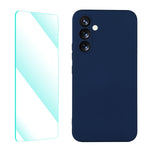 Custodia silicone liquido con pellicola Samsung Galaxy A54 5G