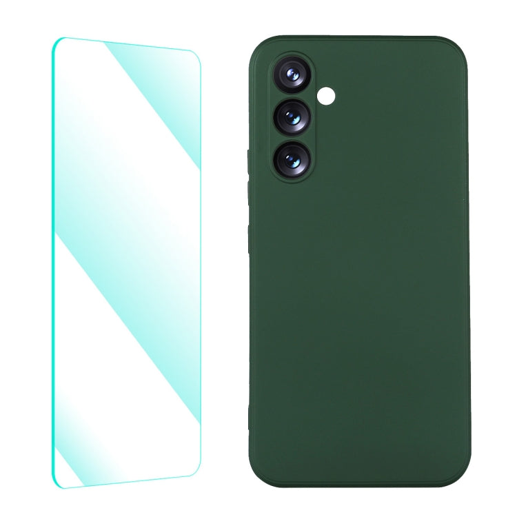 Custodia silicone liquido con pellicola Samsung Galaxy A54 5G