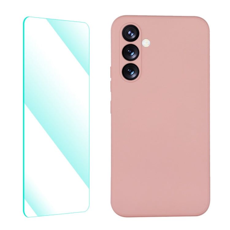 Custodia silicone liquido con pellicola Samsung Galaxy A54 5G