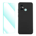 Custodia silicone liquido con pellicola per Xiaomi Poco C55 Redmi