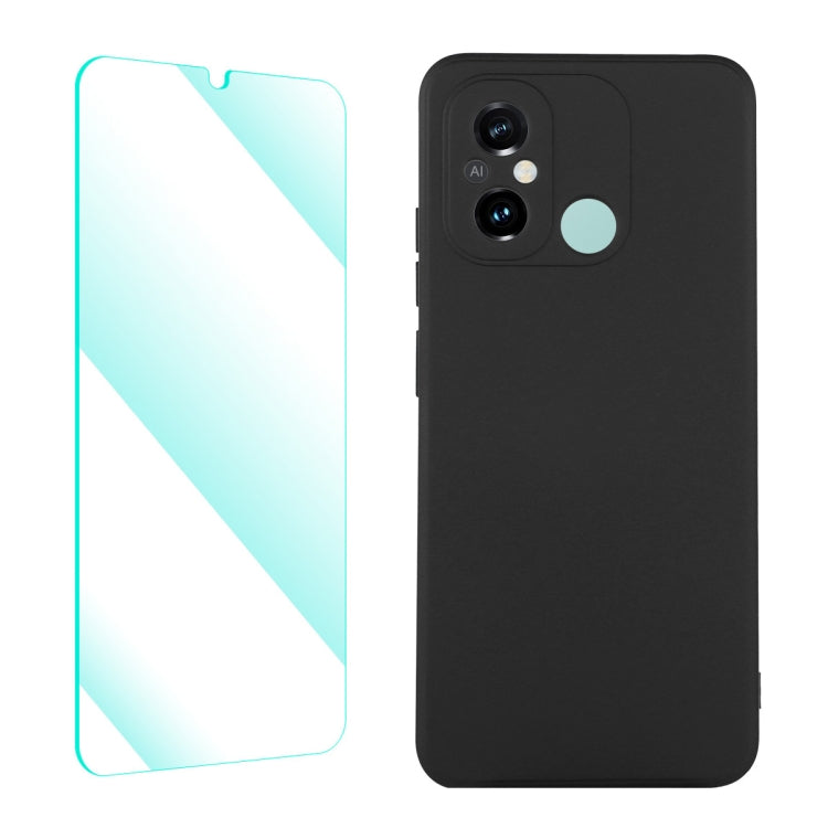 Custodia silicone liquido con pellicola per Xiaomi Poco C55 Redmi