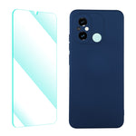 Custodia silicone liquido con pellicola per Xiaomi Poco C55 Redmi