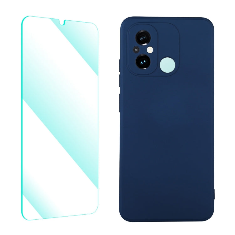 Custodia silicone liquido con pellicola per Xiaomi Poco C55 Redmi